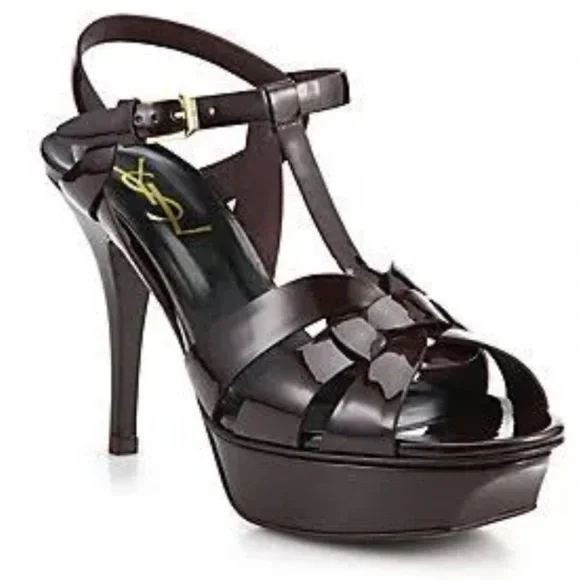 💜❤️ Saint Laurent YSL Patent Leather Tribute Heels💜❤️RARE HTF COLOR•VVEUC $1495 - Picture 3 of 13